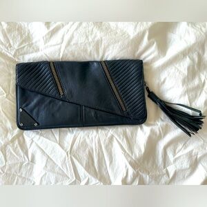 L.A.M.B. Leather Clutch with tassel